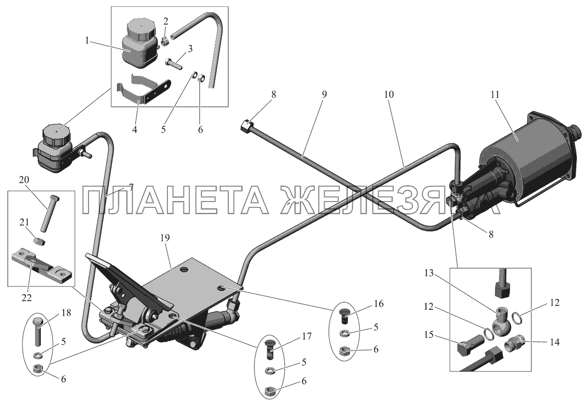 Установка привода управления сцеплением 152-1602002-50 МАЗ-152 (2011)